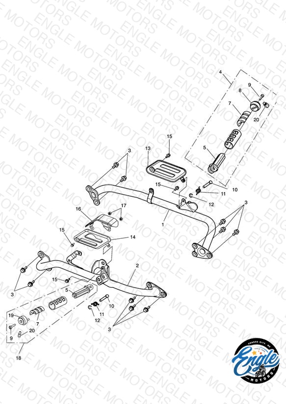Front Footrests & Mountings - Rocket III