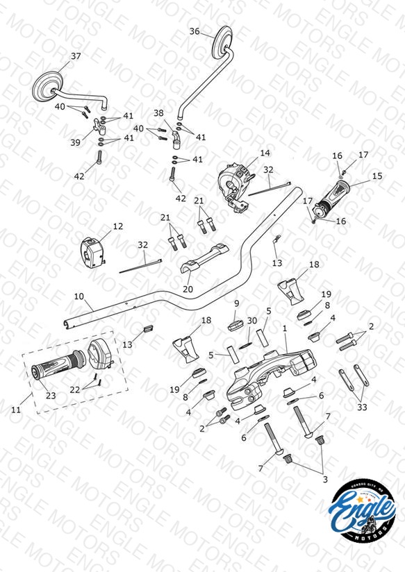 Handlebars, Top Yoke & Mirrors