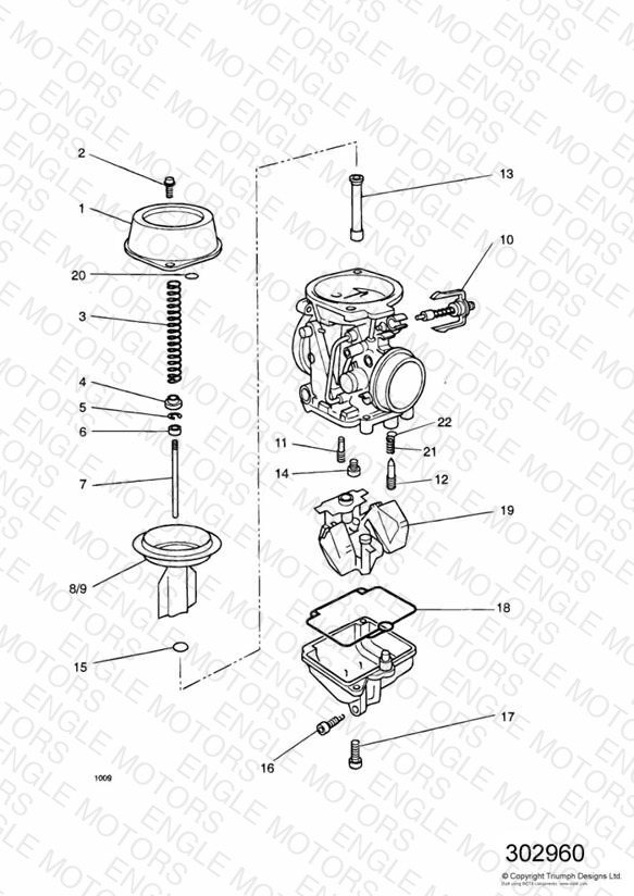Carburettor Parts 3 Cyl (Carb assy 1240198-T0301)