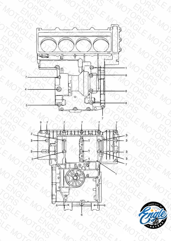 Crankcase Fixings 4 Cylinder  » 12657