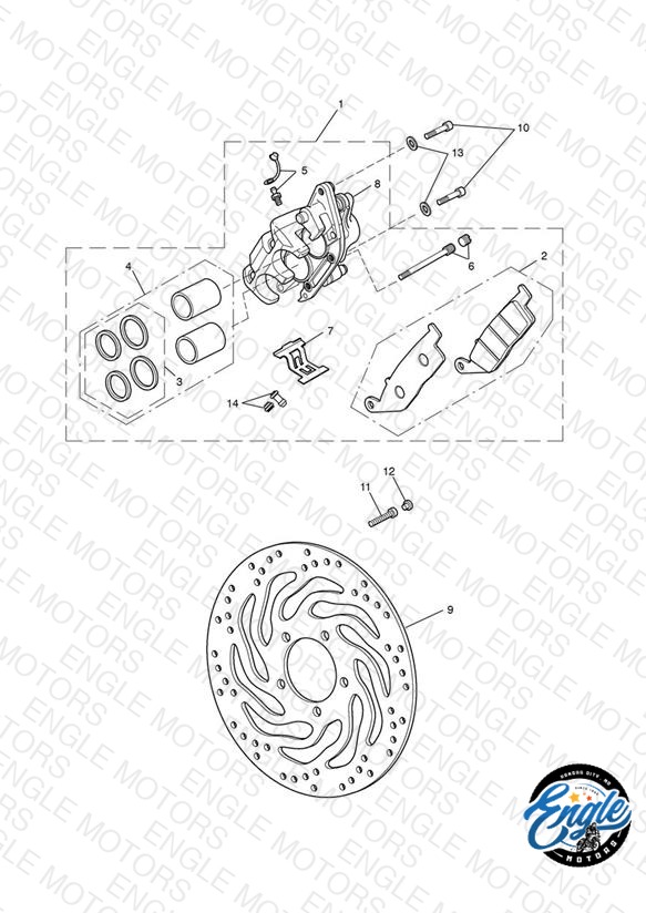 Front Brake Caliper & Discs
