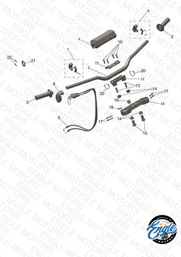Handlebars, Upper Yoke & Mirrors