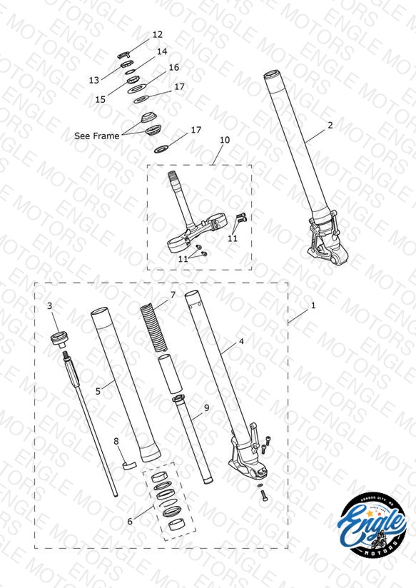 Front Forks & Lower Yoke Assy