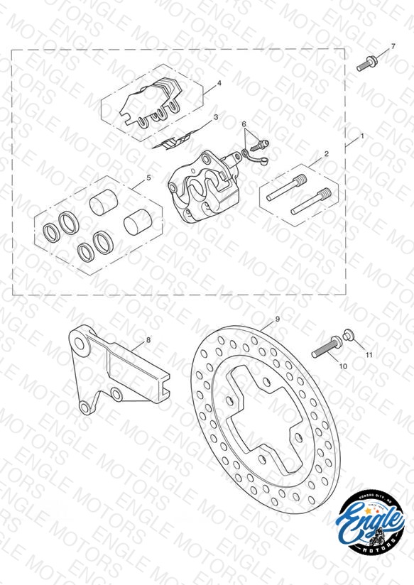 Rear Brake Caliper & Disc