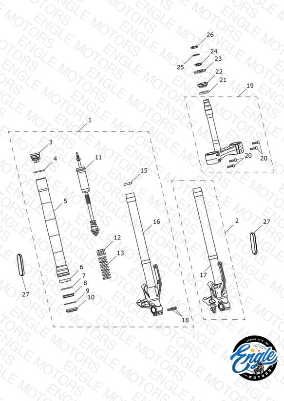 Front Forks & Yokes - Low Ride Height Version