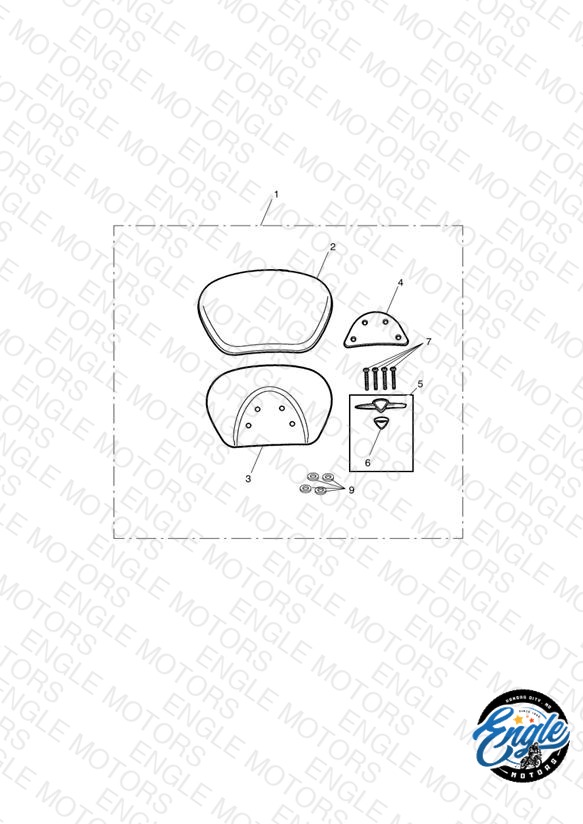 Touring Passenger Backrest Pad Kit