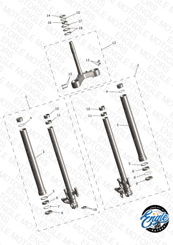 Front Forks & Lower Yoke Assy