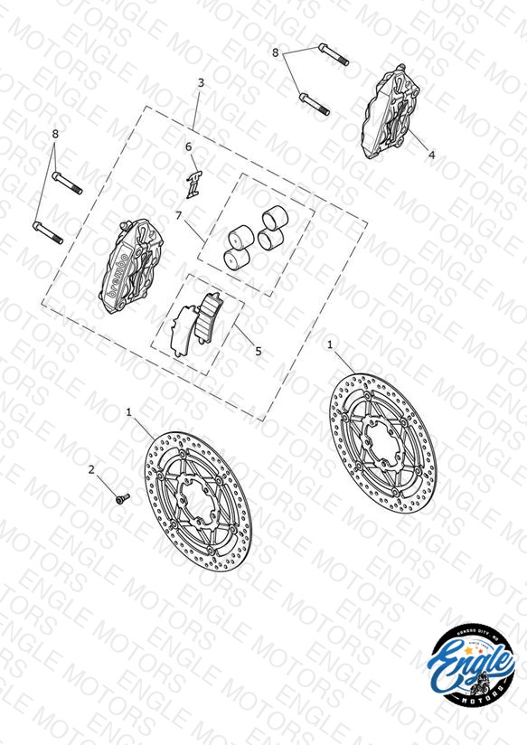 Front Brake Caliper & Disc