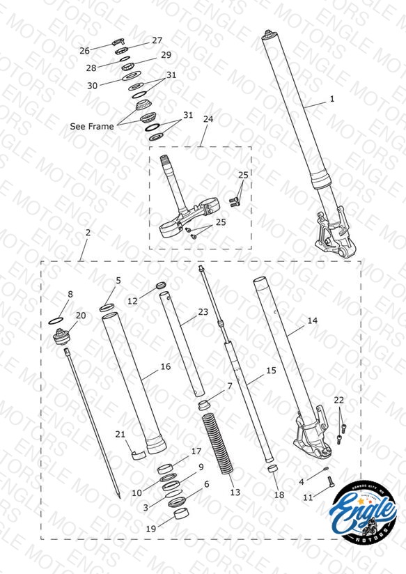 Front Forks & Lower Yoke Assy