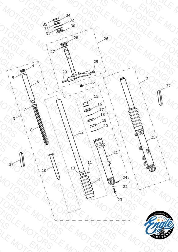 Front Forks & Lower Yoke > 914972 - All Expt BR & IN, > 917474 - BR & IN Only
