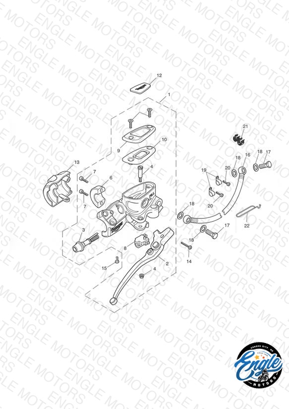 Front Brake Master Cylinder & Hoses - Bonneville T100