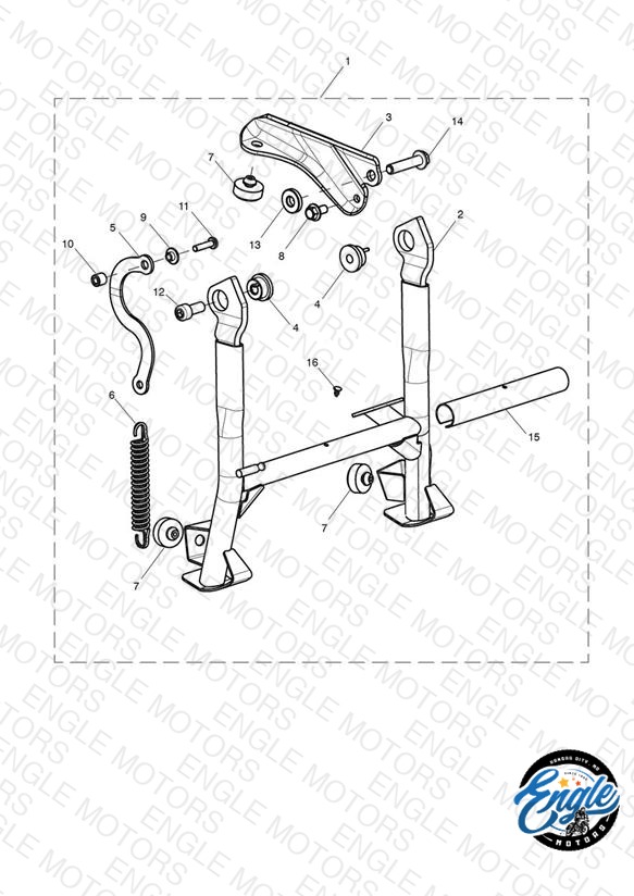 Centrestand Kit, Short - N/A to Low Ride Height Version