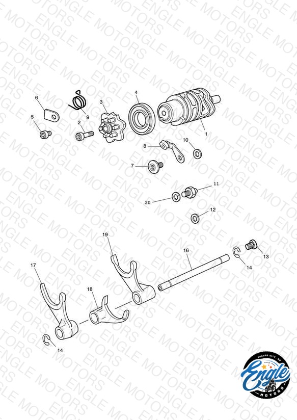 Gear Selector Drum - Eng No 563847 >