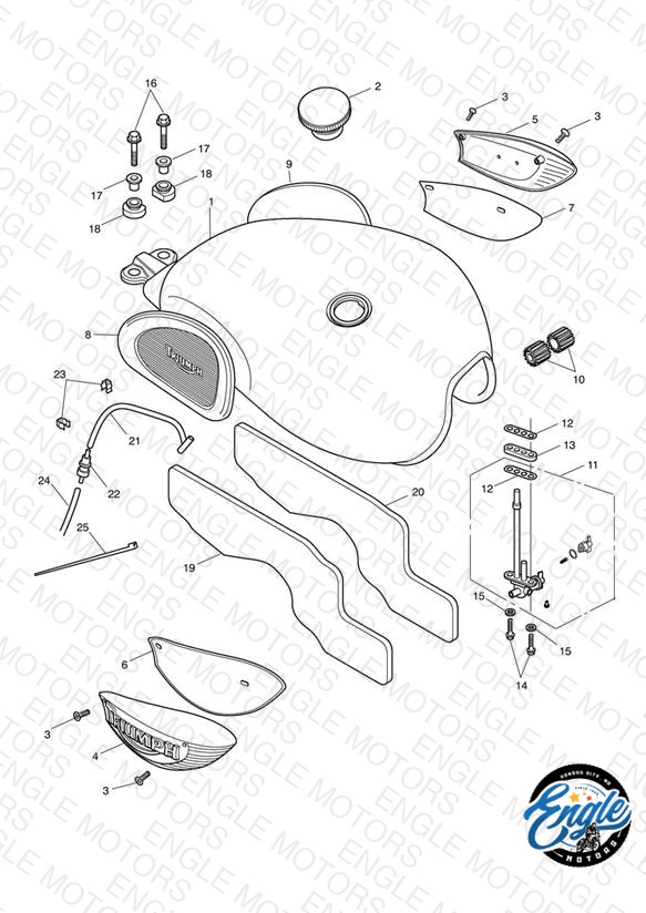 Fuel Tank & Fittings Bonneville T100 >317246