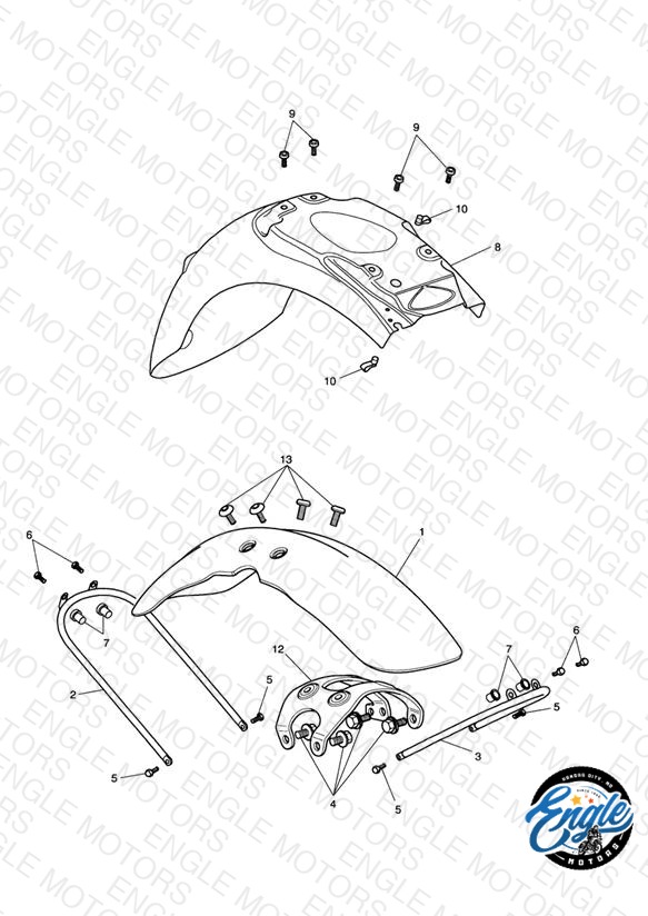 Mudguards- 284635-F2 > Black; 284691-F2 > Silver; 284984-F2 > All Other Col. & 279279-F4 > All Col.