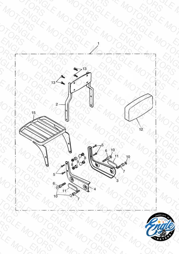Passenger Backrest Standard / Luggage Rack Kit