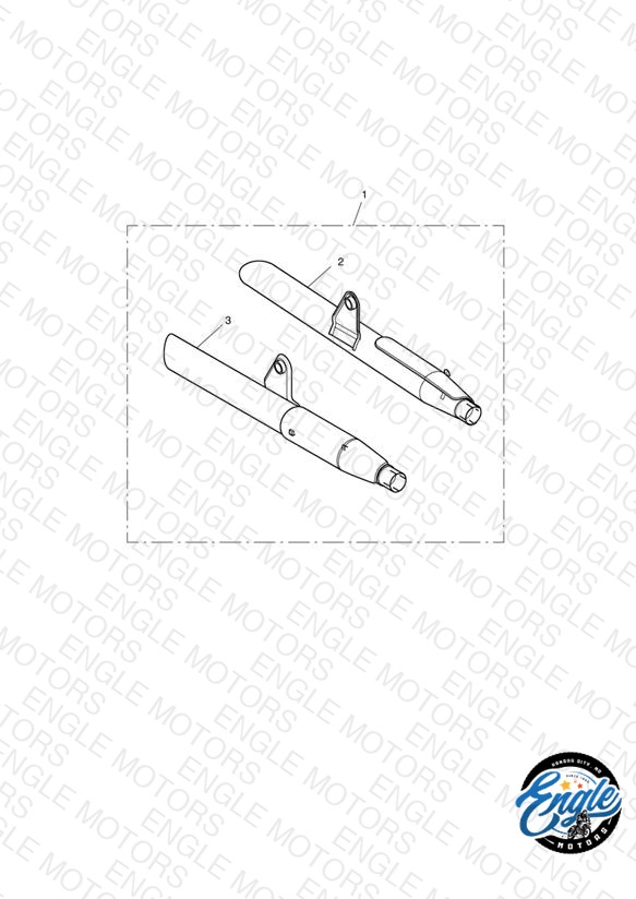 Silencers, Long, Chrome, Pair