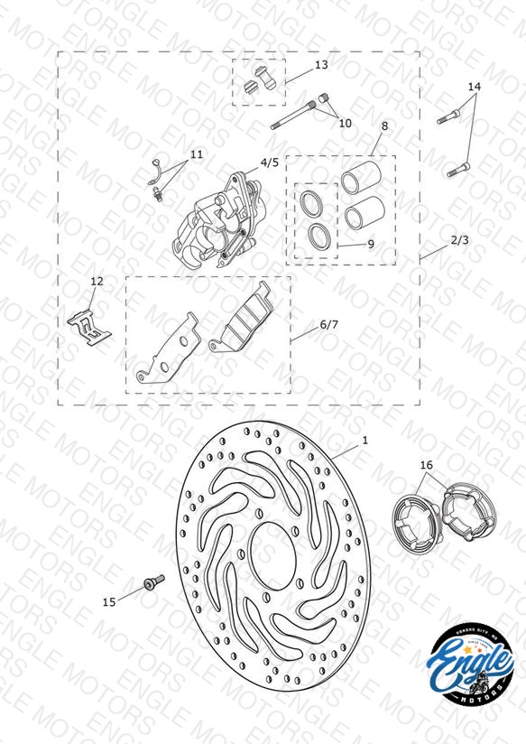 Front Brake Caliper & Disc