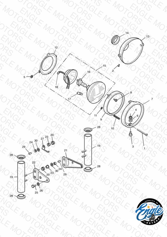 Headlight/Mountings VIN 9083 >