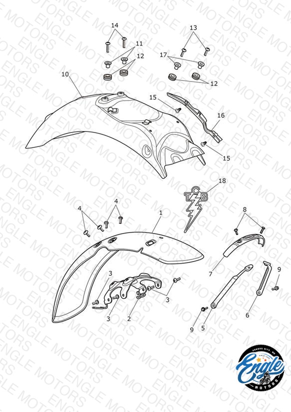 Mudguards - T120 Elvis Edition