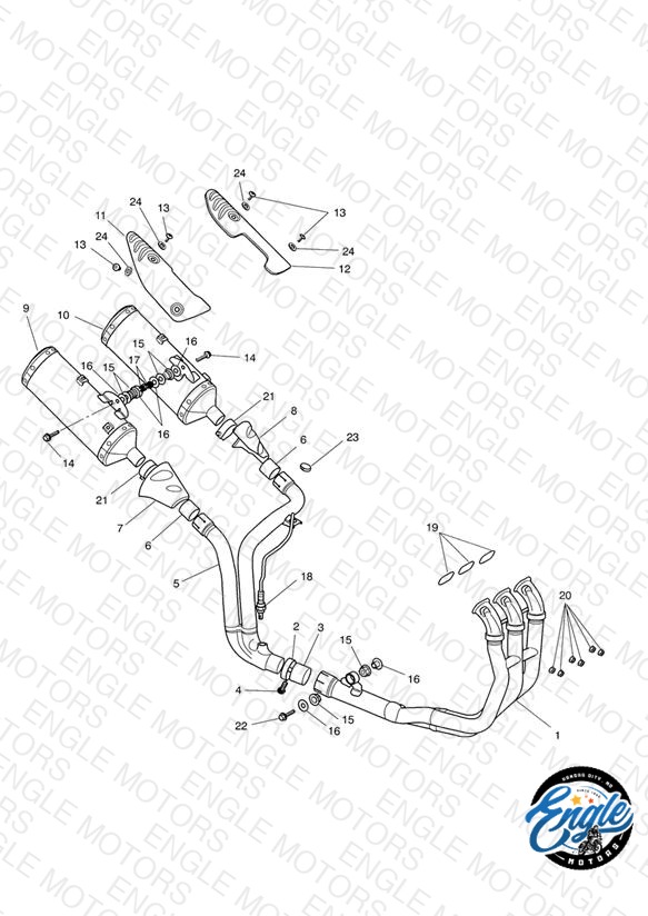 Exhaust System >281465 ALL expt AU,NZ,ZA - > 333178 AU,NZ,ZA
