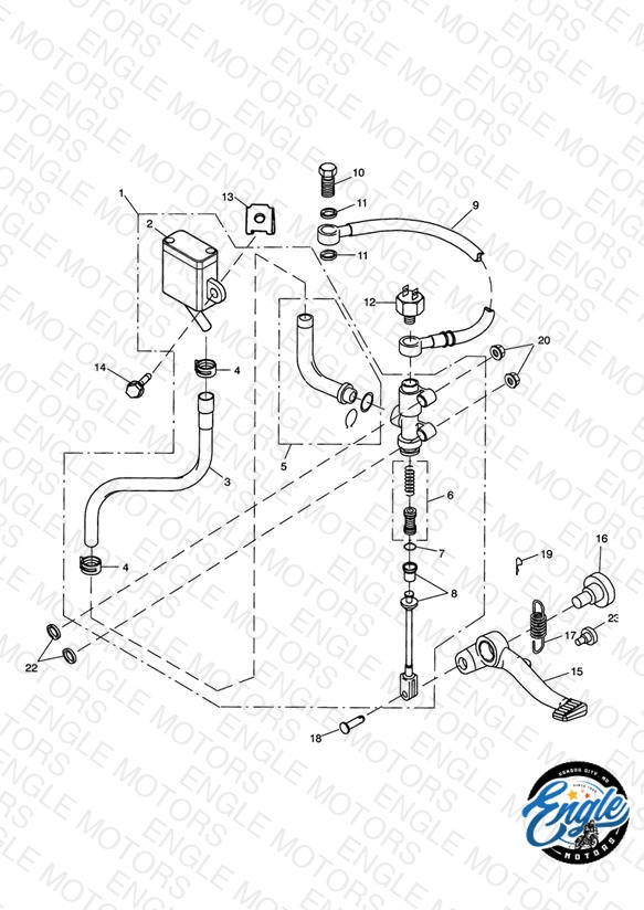 Rear Brake Master Cylinder, Reservoir & Pedal