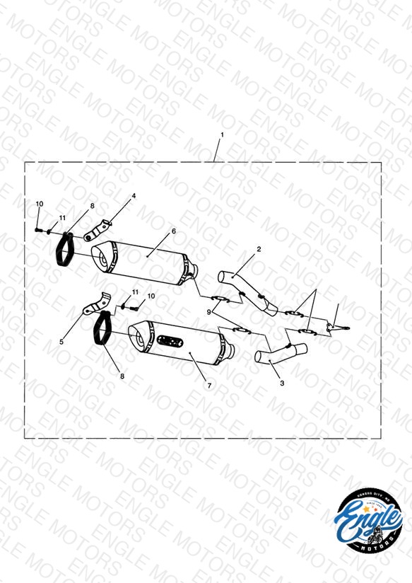 Slip On Silencers, Arrow, Pair