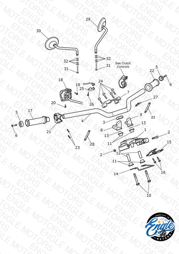 Handlebars, Top Yoke & Mirrors