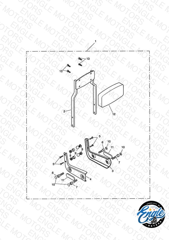 Passenger Backrest Tall Kit
