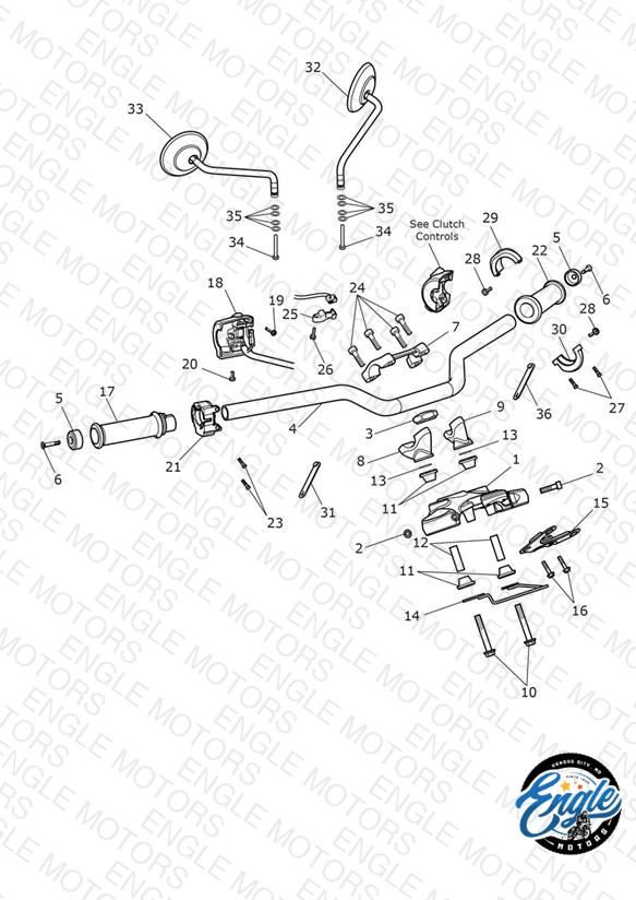 Handlebars, Top Yoke & Mirrors