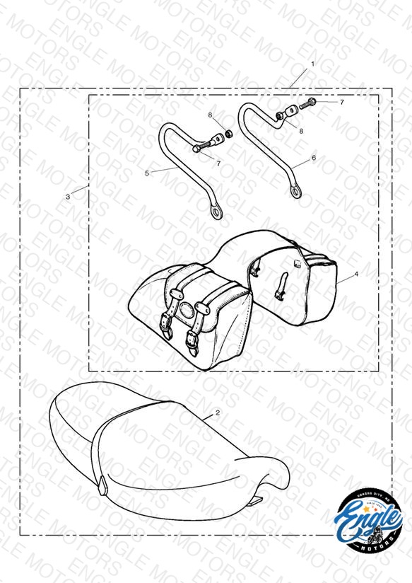 Leather Pannier/O.E. Seat Kit (from VIN 71699)