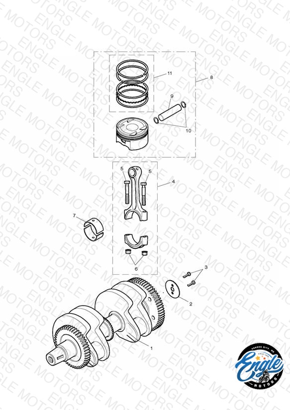 Crankshaft, Connecting Rods & Pistons