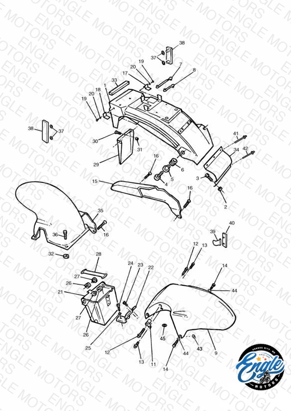 Mudguard, Chainguard & Battery Box