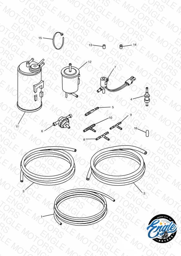 Evaporative Loss Equipment 4 Cyl (US California Models Only)