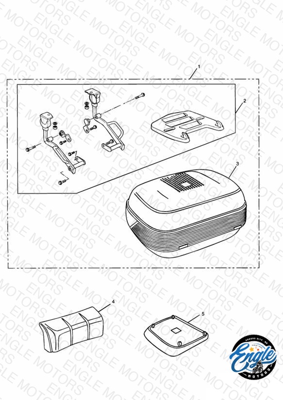 50 Litre Top Box & Monorack + Back Rest-Back Rack