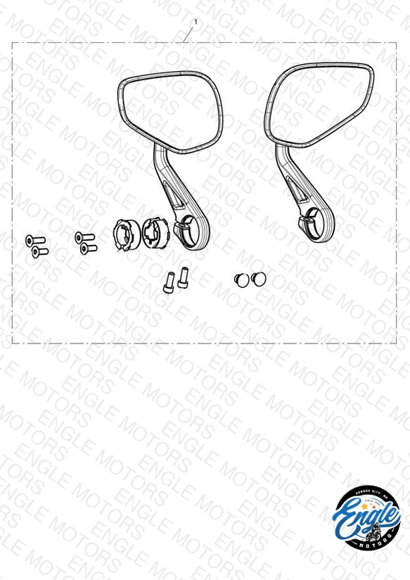 Sports Mirror, Bar End Kit