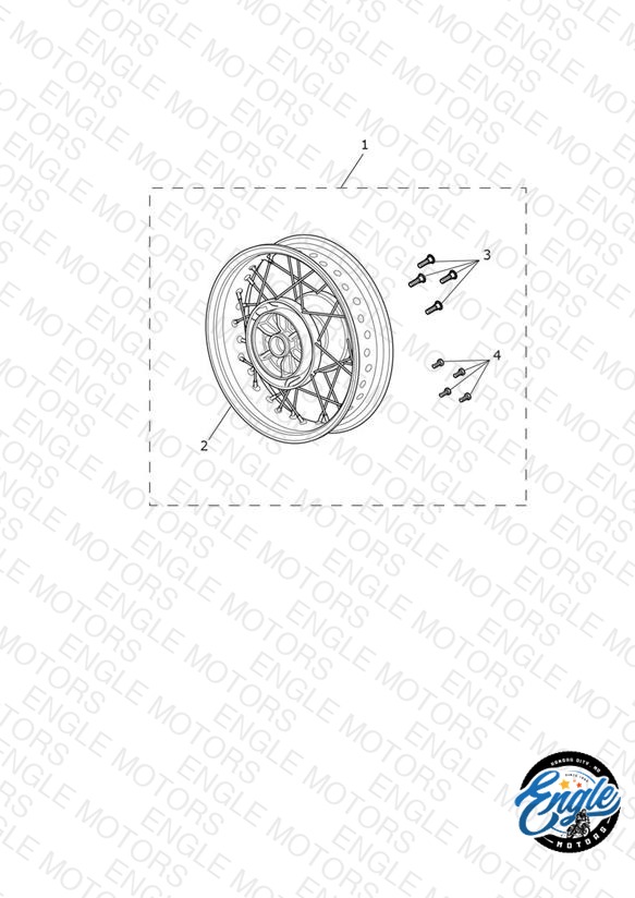 Rear Wheel Kit, Chrome