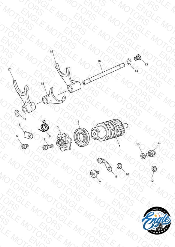 Gear Selector Drum Eng No 563847 >