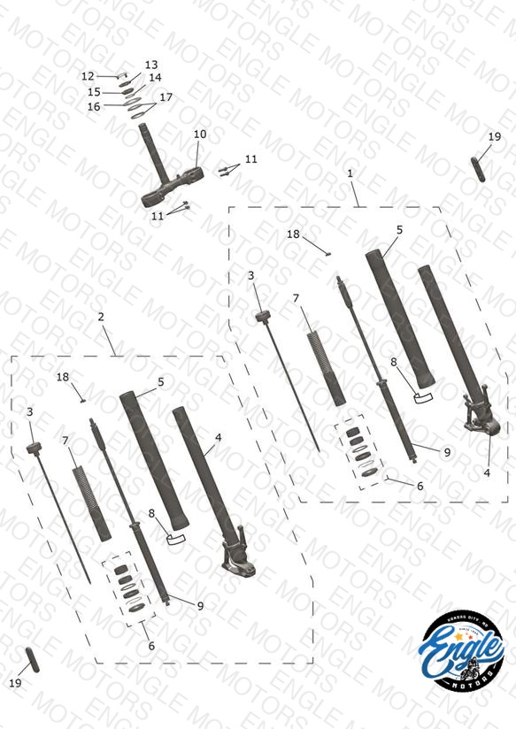 Front Forks & Lower Yoke Assy