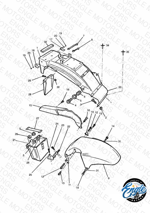 Mudguards/Chainguard/Battery Box
