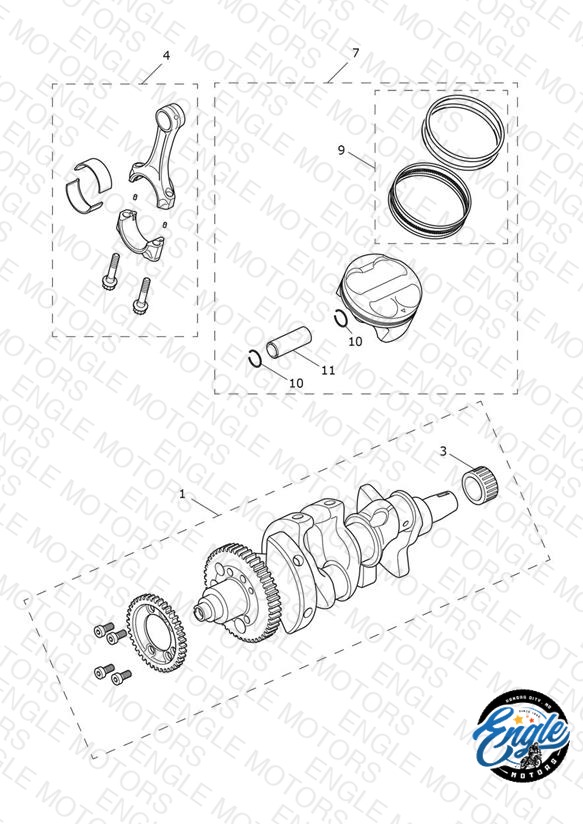 Crankshaft, Conrods and Pistons