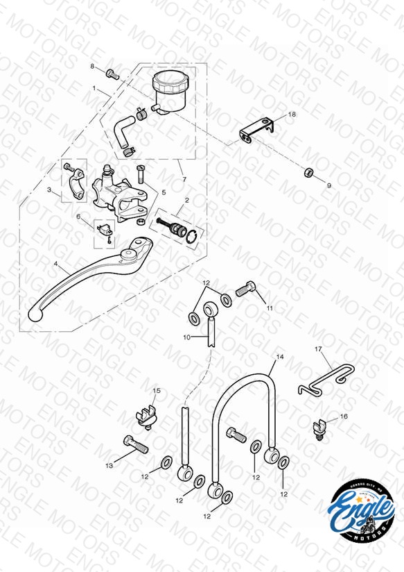 Front Brake Master Cylinder & Hoses - Excluding 675R