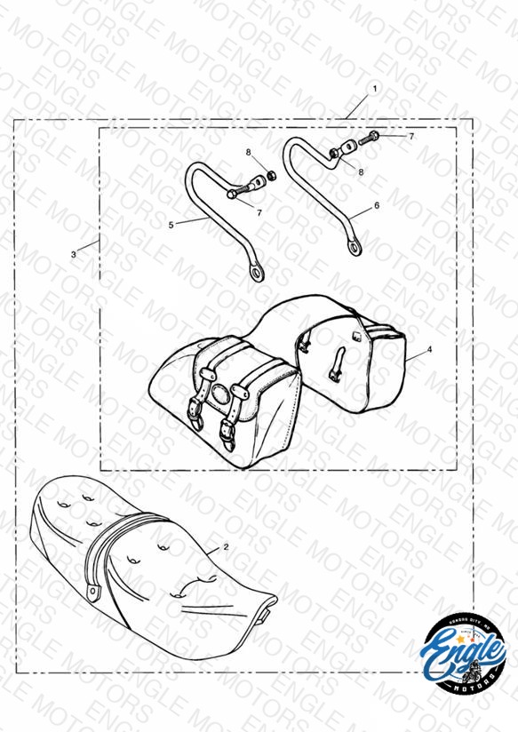 Leather Pannier & King & Queen Seat Kit (from VIN 71699)