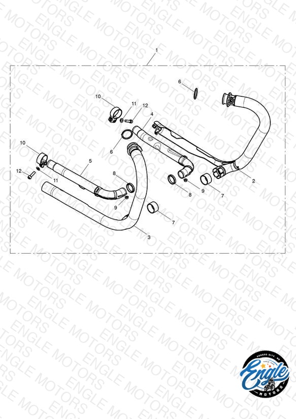 Exhaust Header Pair, Black