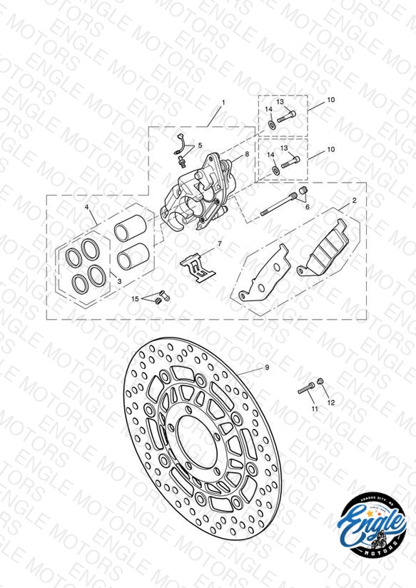 Front Brake Caliper & Discs
