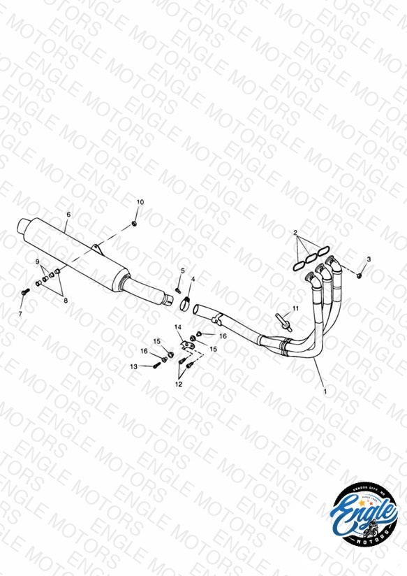 Exhaust System Double sided swingarm » 161317