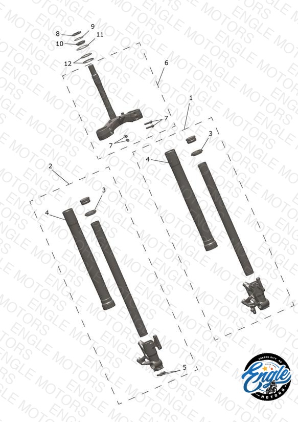 Front Forks & Lower Yoke Assy