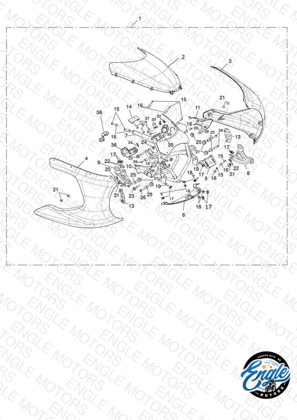 Front Fairing Kit, Painted - 749070 >