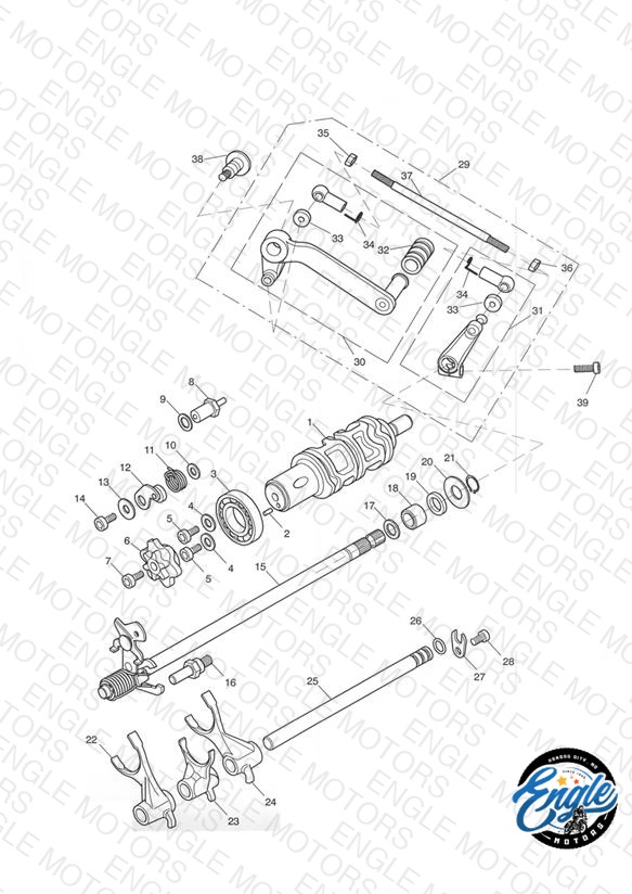 Gear Selectors and Pedal - Daytona 650