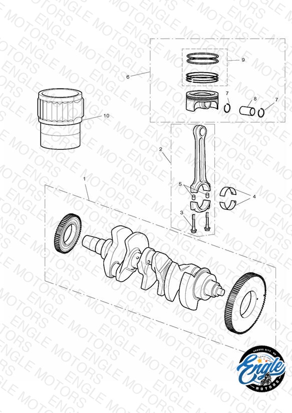 Crankshaft, Connecting Rods, Pistons & Liners